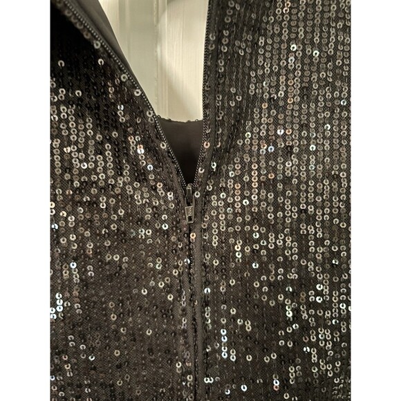 Mac Duggal 27022 Black Sequined Cutout Dress Size 4 - Picture 10 of 12